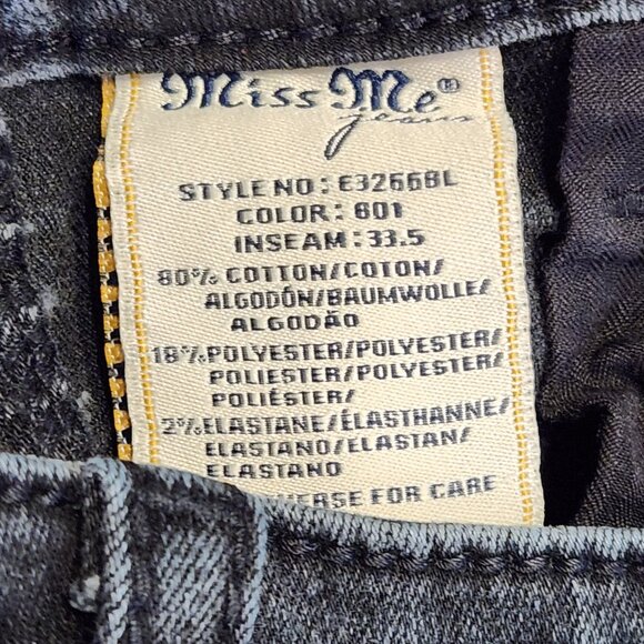 MISS ME Standard Boot Black Jeans - Sz 29 Tall - Picture 6 of 6